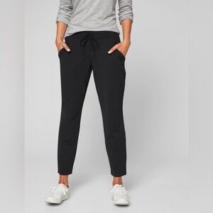 Athleta Powervita High Rise Tapered Jogger Pants Black Size Medium 613